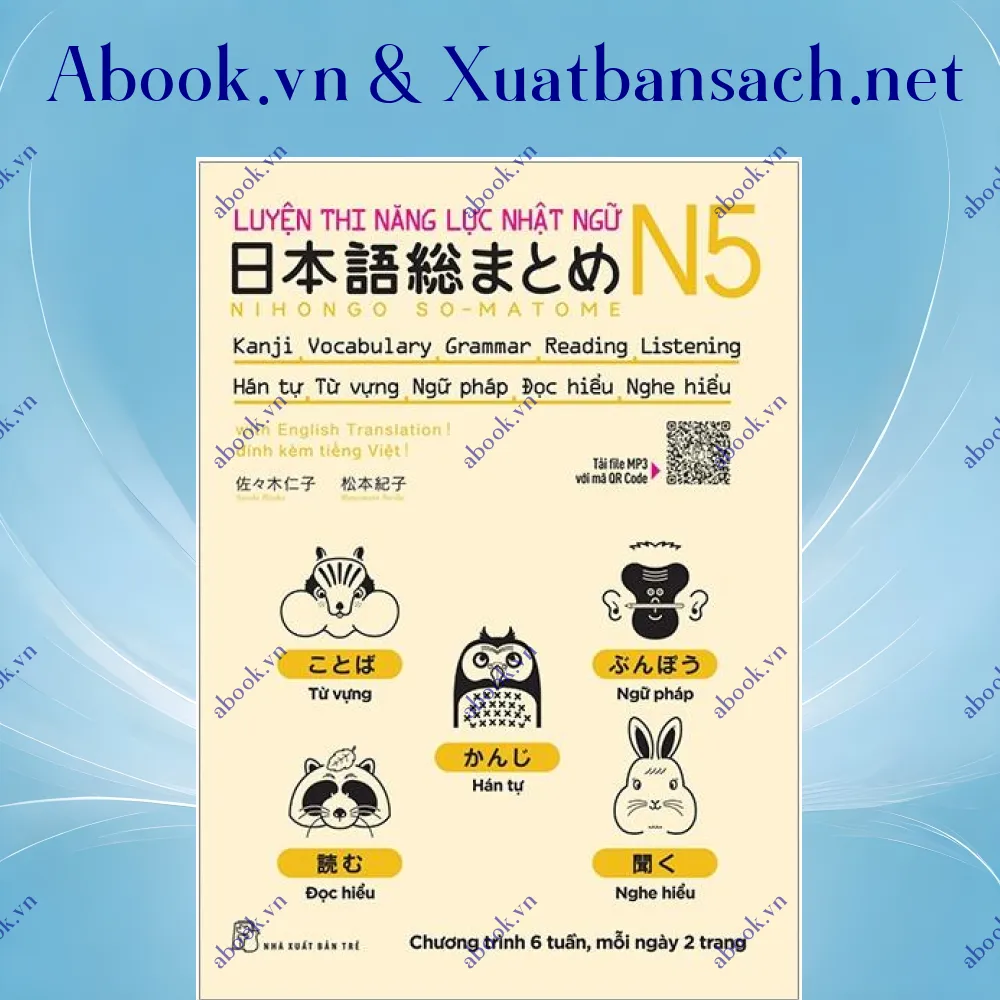 Ảnh Luyện Thi Năng Lực Nhật Ngữ N5: Hán Tự, Từ Vựng, Ngữ Pháp, Đọc Hiểu, Nghe Hiểu